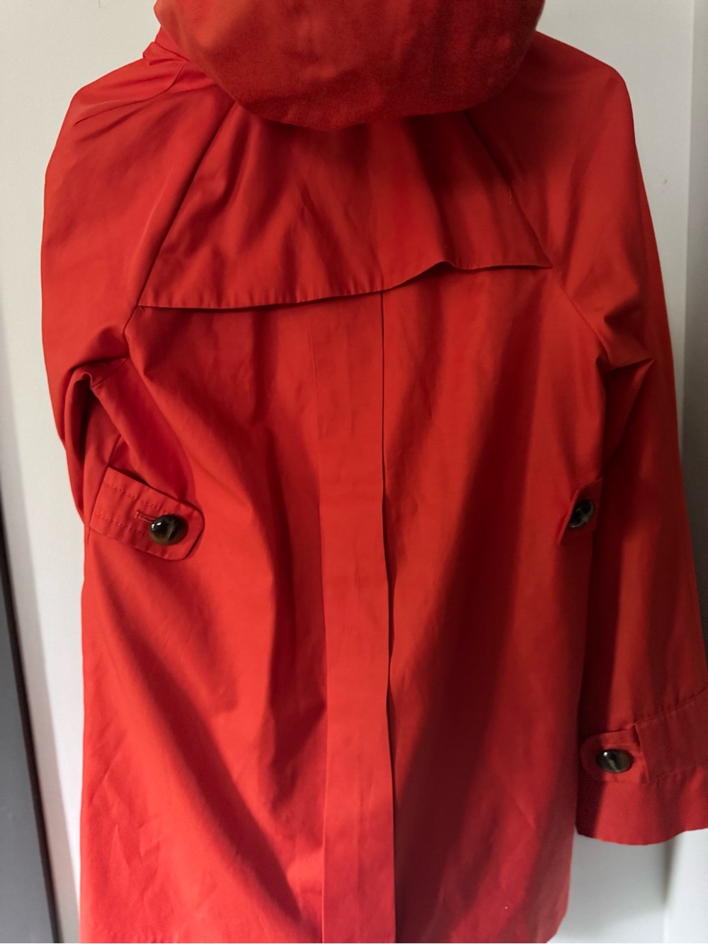 Jones New York Bright Red Women's Trench Coat - Picture 2 of 5